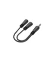 Audio-splitter, 3,5-mm-jack-stekker- 2x 3,5mm-jack-aansluiting, stereo