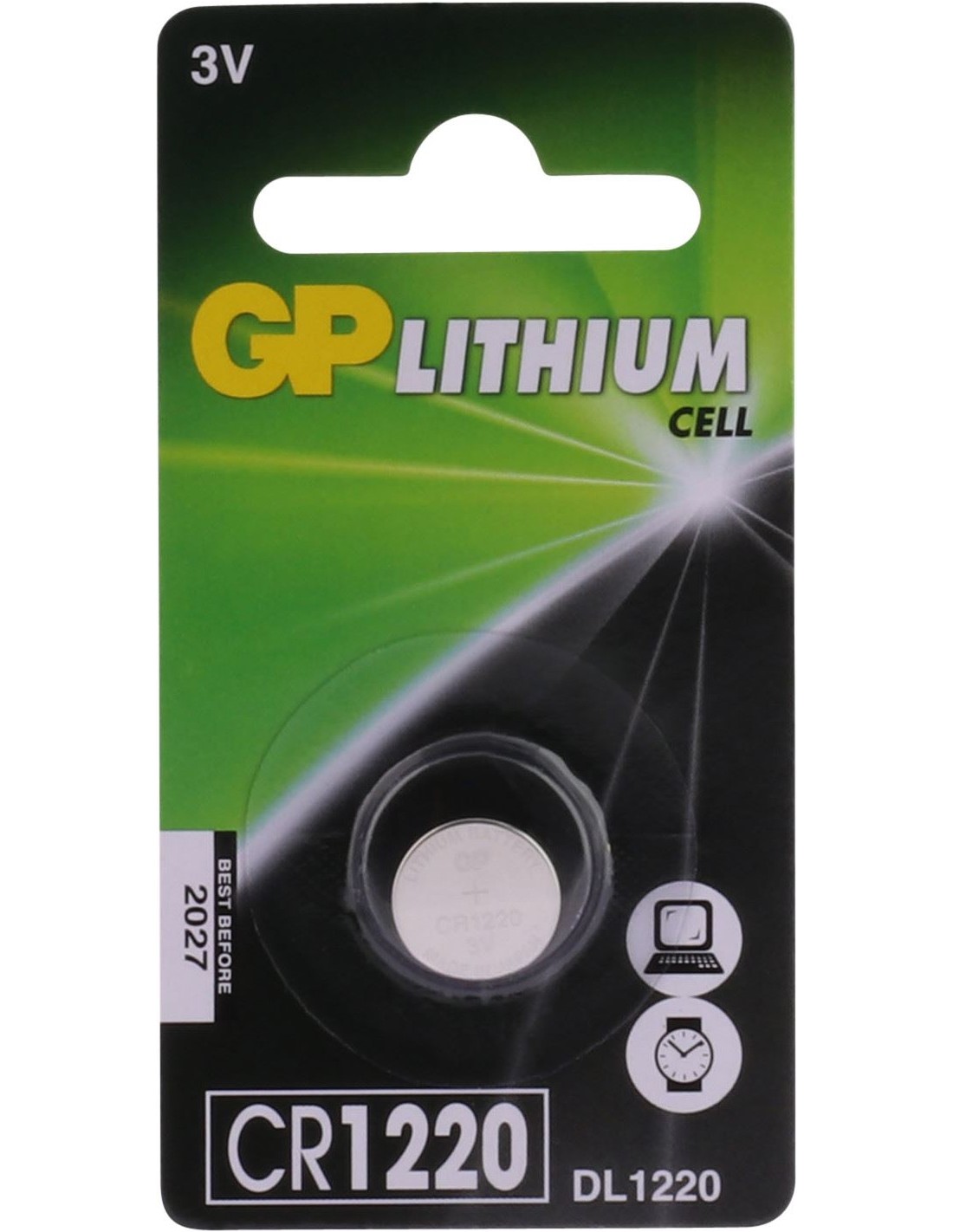 GP Lithium CR1220 Knoopcel Batterij (1-pack)