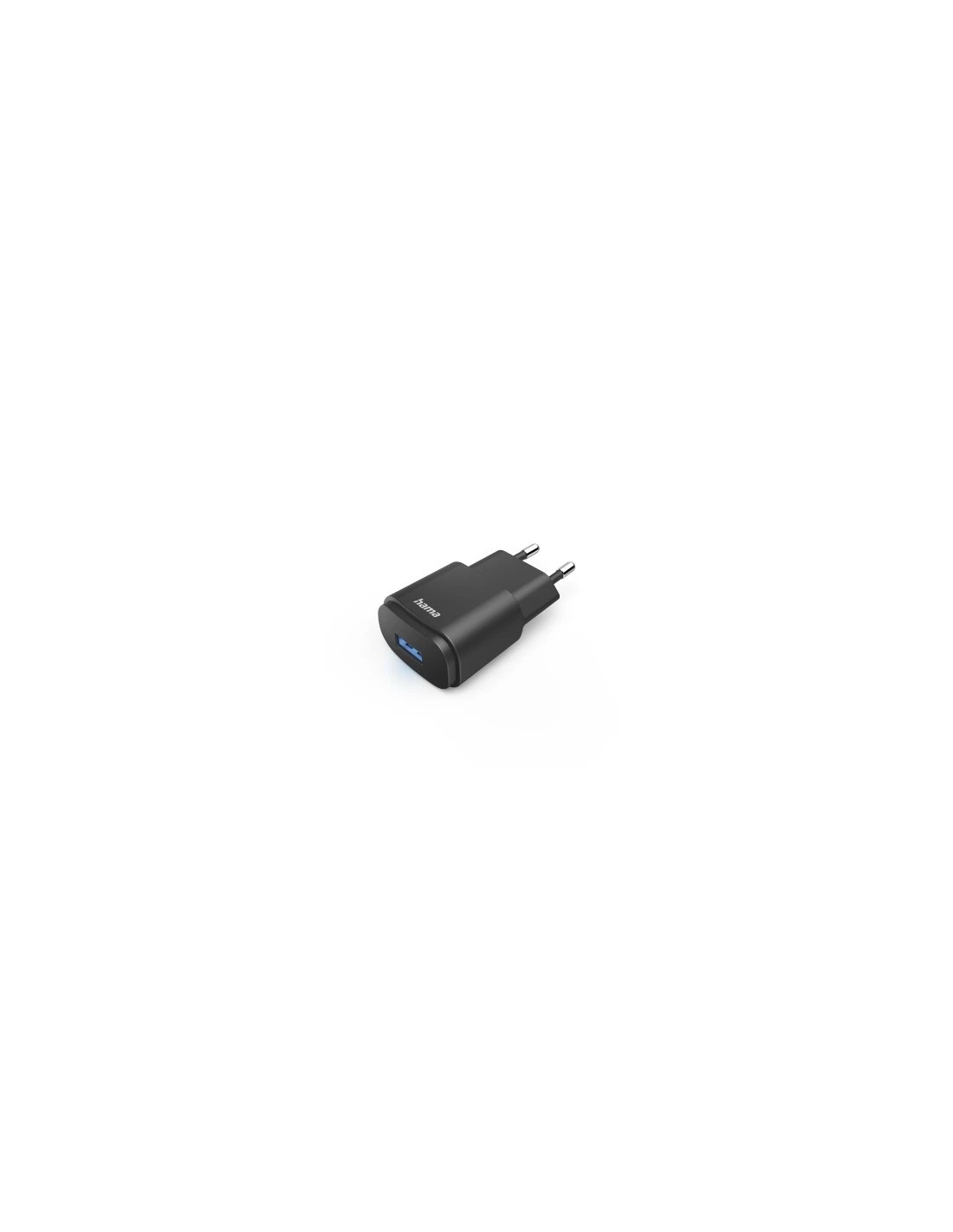 Oplader, USB-A, 6 W, zwart
