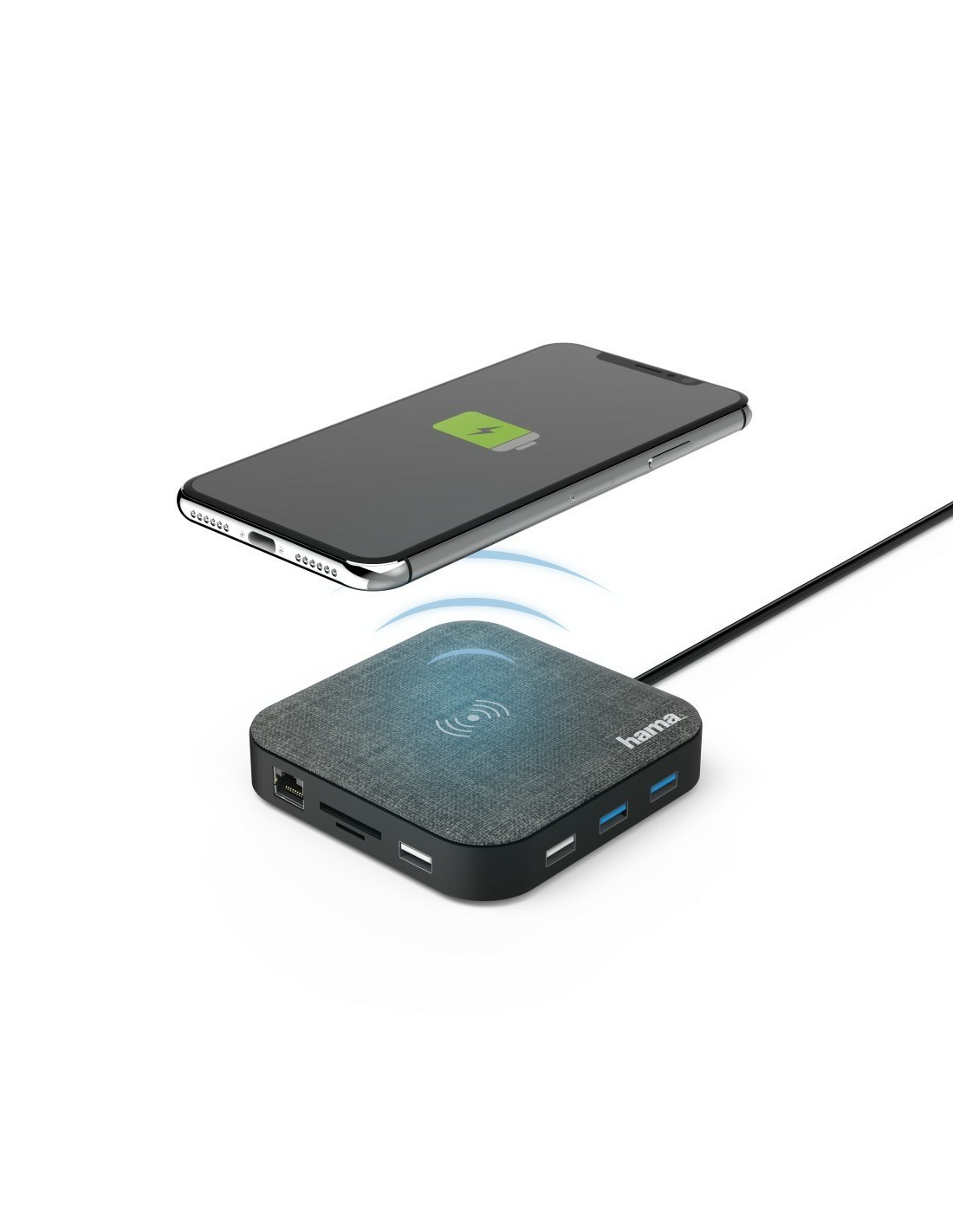 USB-C-hub, Multiport met Wireless Charging, 12-poorts