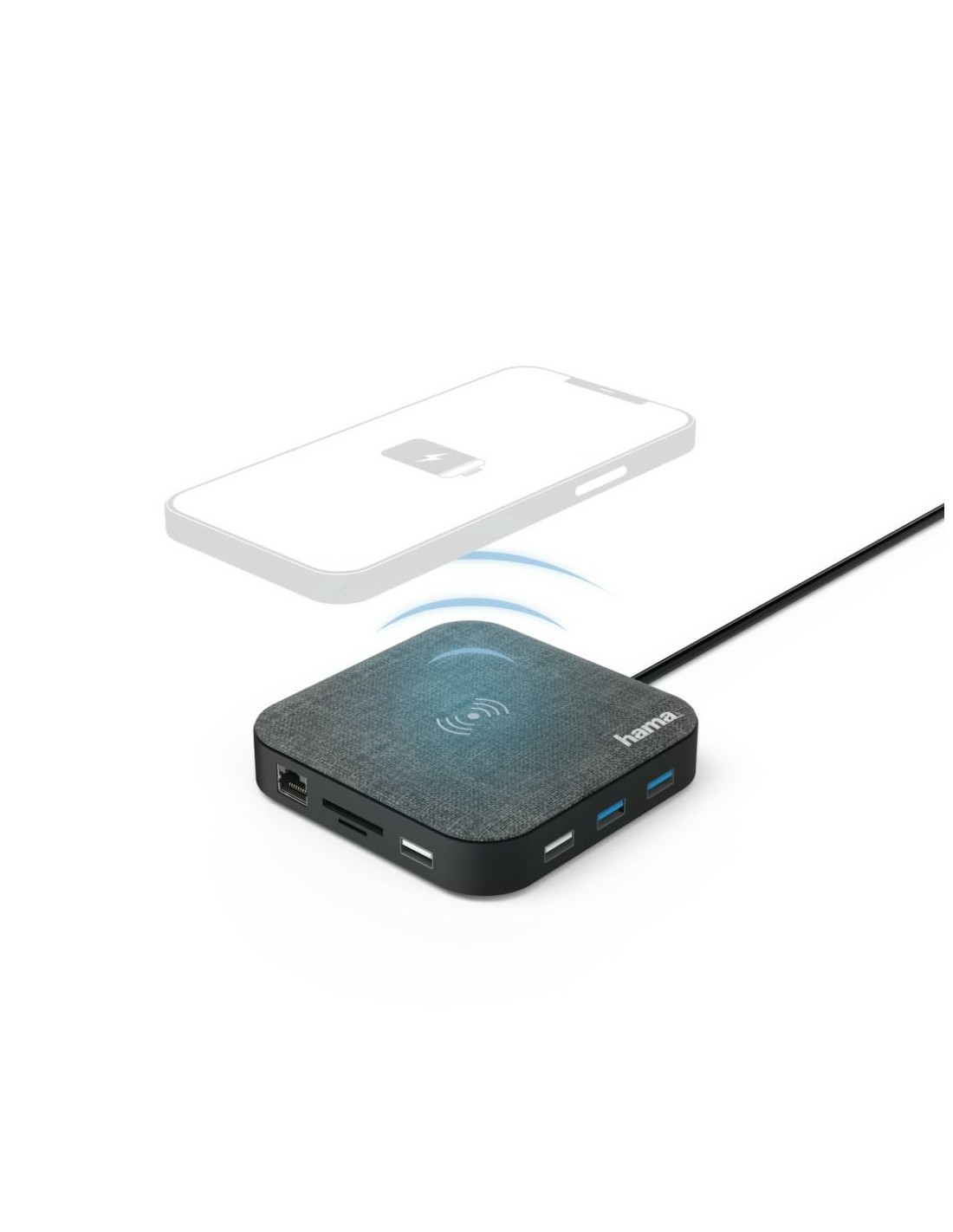 USB-C-hub, Multiport met Wireless Charging, 12-poorts