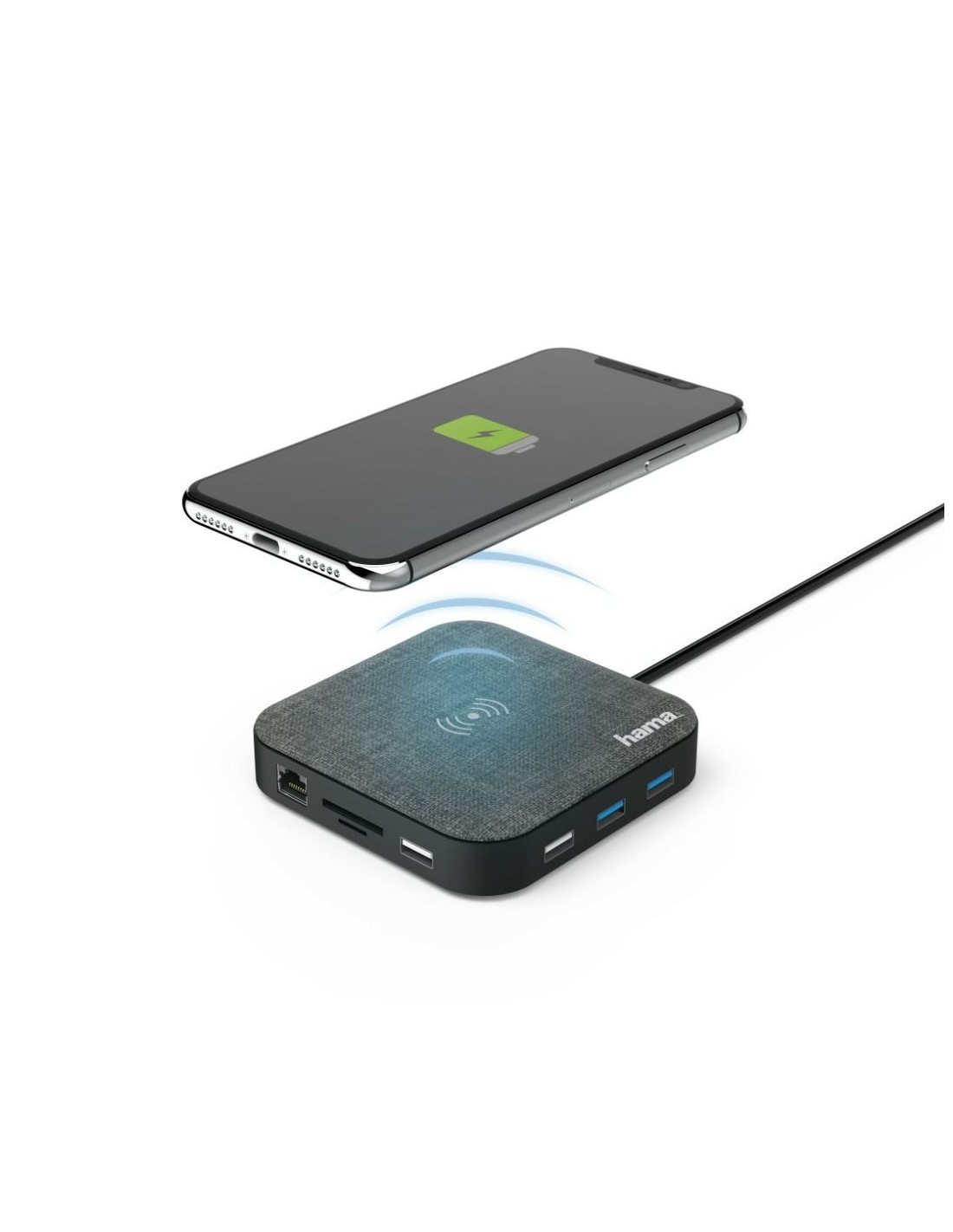 USB-C-hub, Multiport met Wireless Charging, 12-poorts