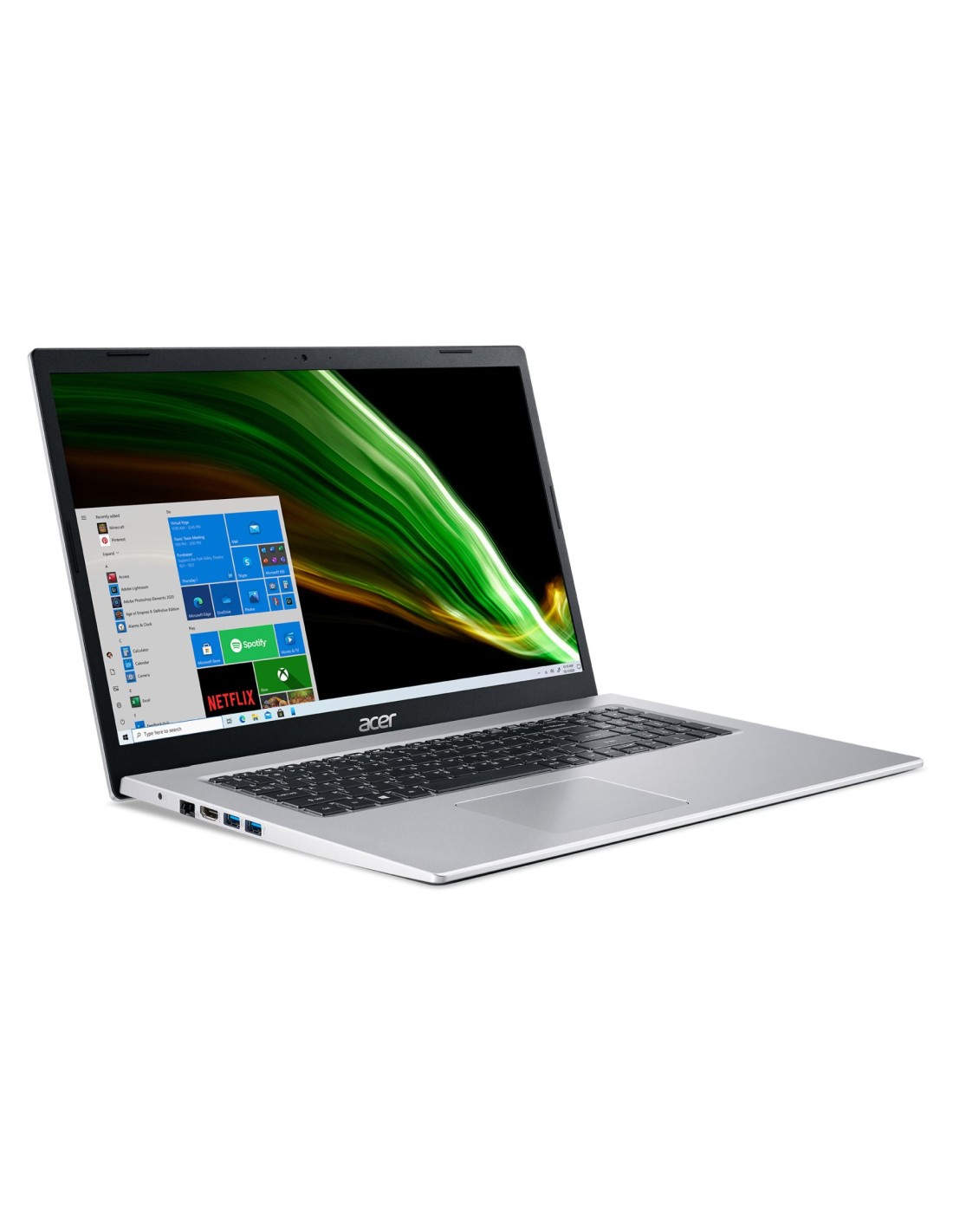 Aspire 3 A317-53-52XA - 17.3i FHD/i5-1135G7/8GB/512GB SSD/Iris Xe Graphics/Silver/No ODD/Qwerty//Win11 Home