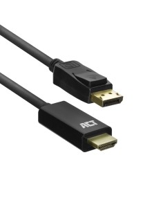 ACT AC7550 | DisplayPort naar HDMI Kabel | 1,8 m | Zwart 2
