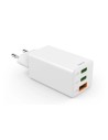 Hama Snellader, 2x USB-C PD, 1x USB-A QC, mini-oplader, 65W, wit Adapter