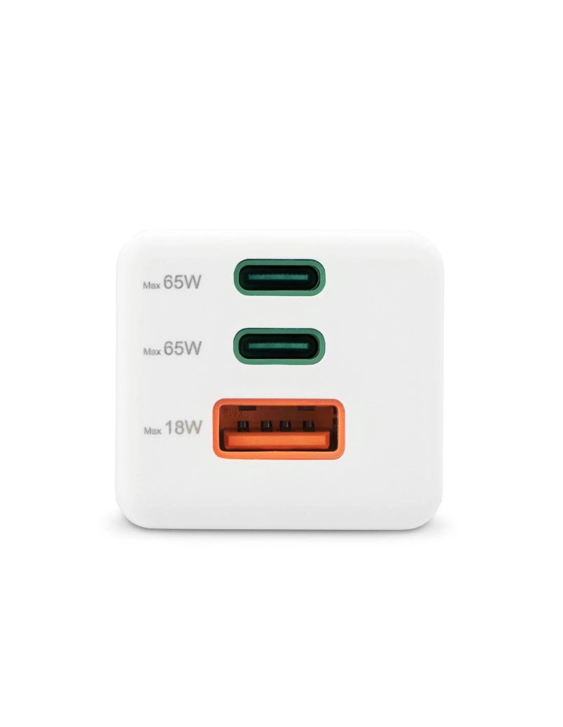 Hama Snellader, 2x USB-C PD, 1x USB-A QC, mini-oplader, 65W, wit Adapter