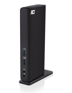 ACT AC7049 | USB-C A Multiport Docking Station | 2x HDMI (2048x1152) + Ethernet + 6x USB + Audio | Zwart