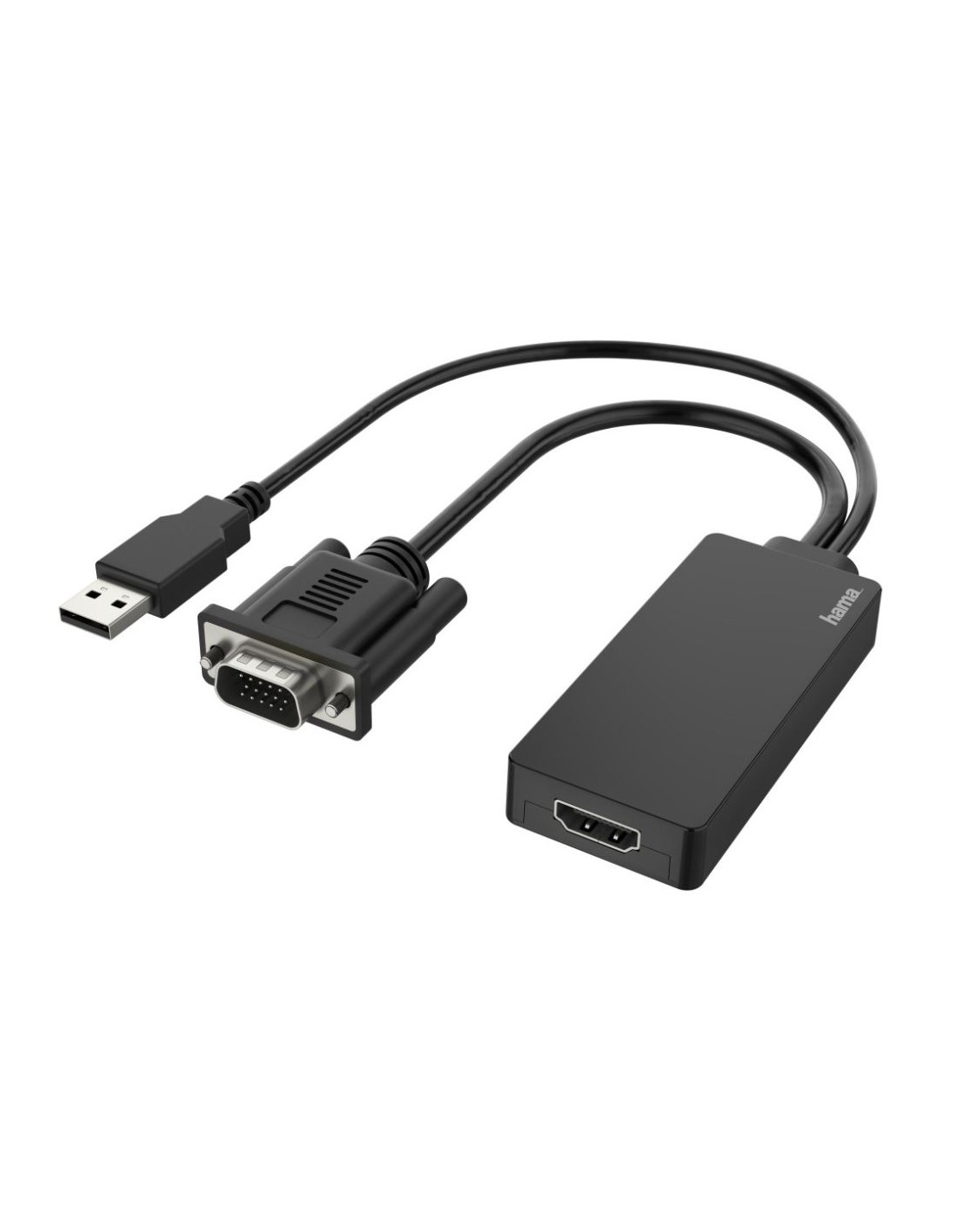 Video-adapter, VGA+USB-stekker - HDMI-aansluiting, Full-HD 1080p