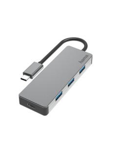 USB-C-hub, 4-poorts, USB 3.2 Gen2, 10 Gbit s, alu