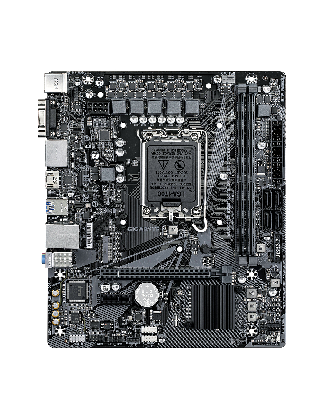 Gigabyte 1700 H610M S2H V3 DDR4 - M.2/2xDP/HDMI/VGA