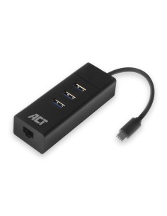ACT AC6400 interface hub USB 3.2 Gen 1 (3.1 Gen 1) Type-C 5000 Mbit s Zwart