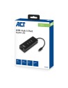 ACT AC6400 interface hub USB 3.2 Gen 1 (3.1 Gen 1) Type-C 5000 Mbit/s Zwart