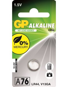 GP Alkaline 76A (V13GA / L1154 / LR44) Knoopcel Batterij (1-pack)
