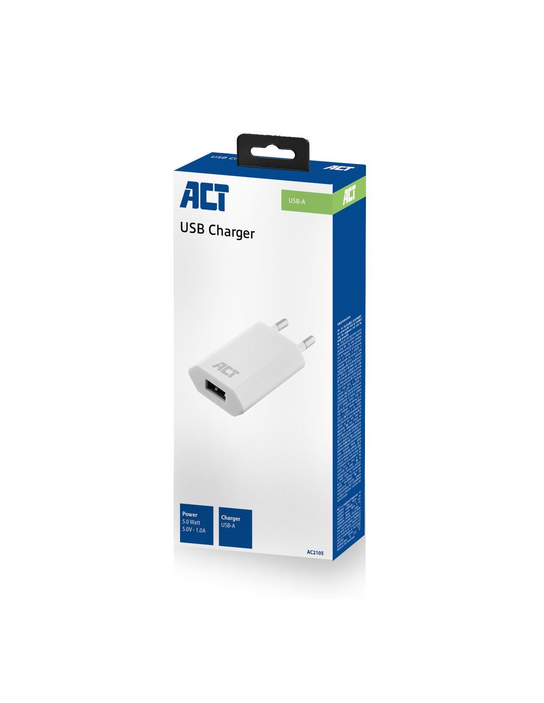 USB Charger 110-240V for Smartphone 1A white