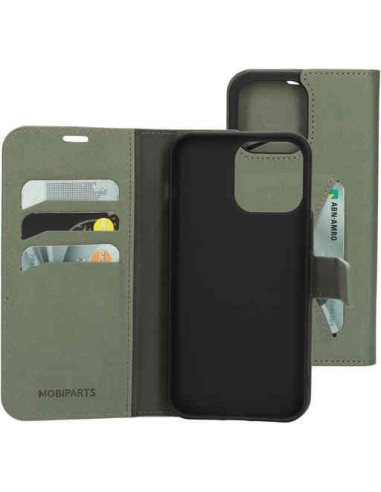 Mobiparts Classic Wallet Case Apple iPhone 14 Stone Green