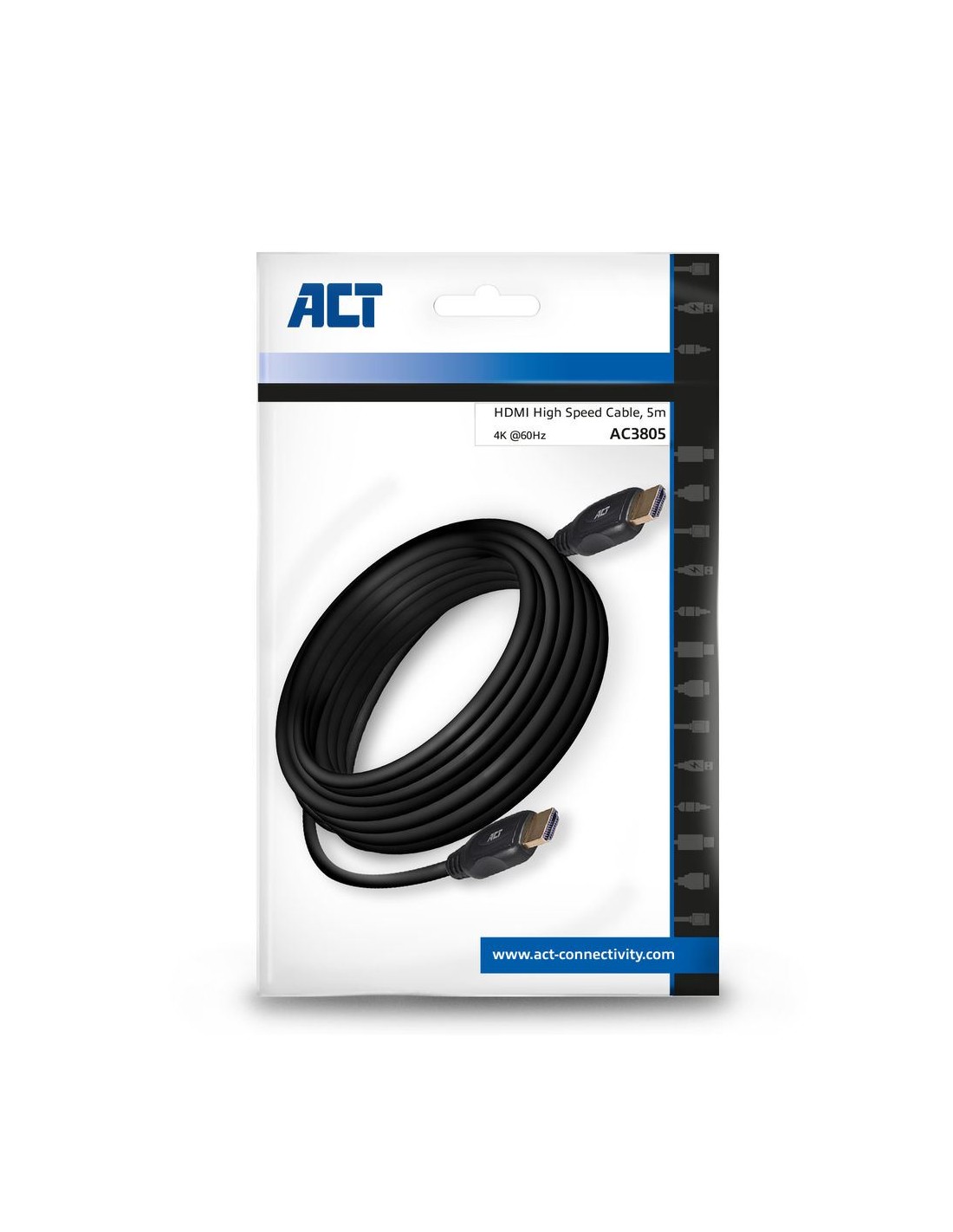 ACT AC3805 HDMI Kabel | 5 m | HDMI Type A naar Type A | Zwart