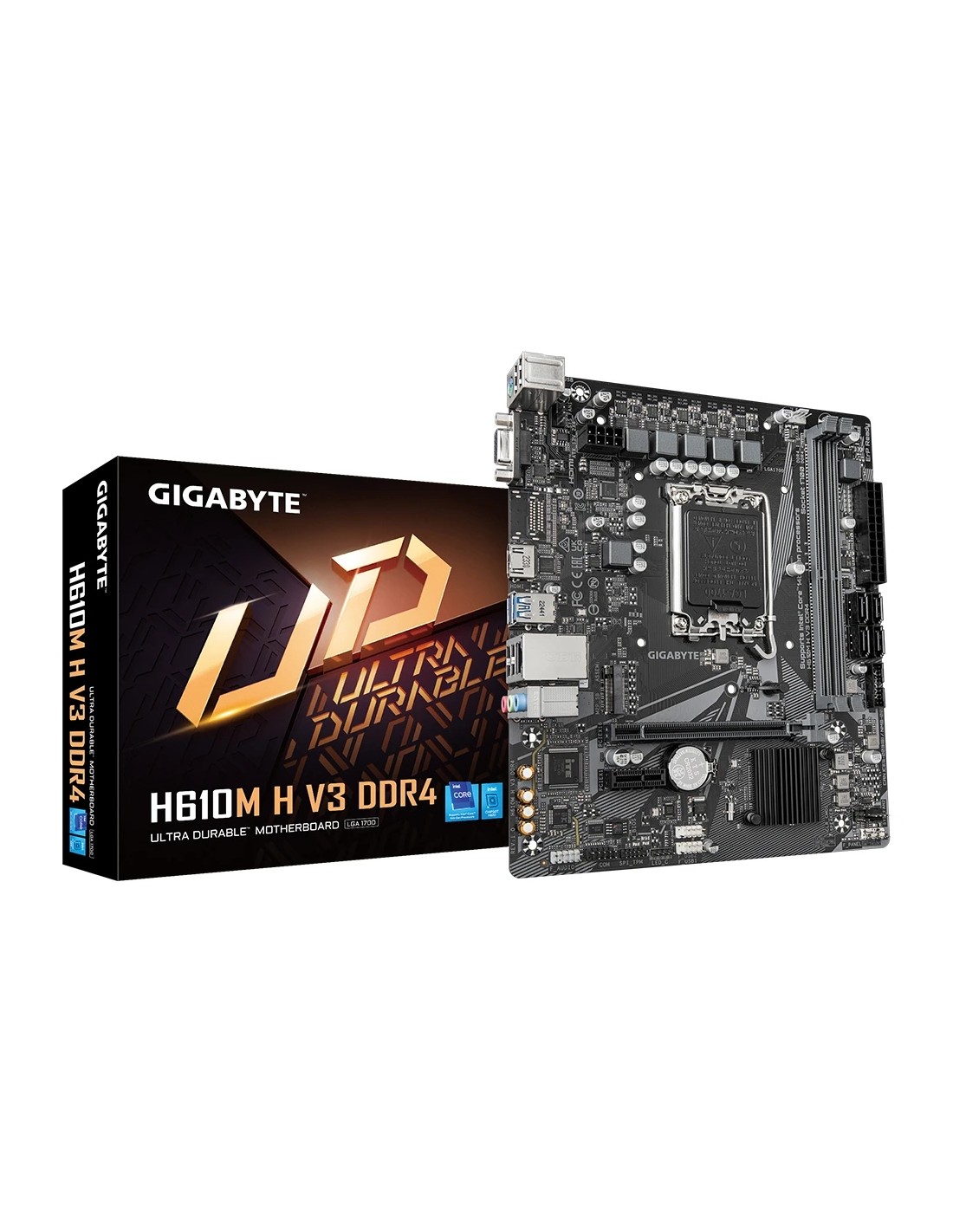 GIGABYTE H610M H V3 DDR4 | Socket LGA 1700 | Intel H610 Express | 2xDDR4 | Micro ATX | Moederbord