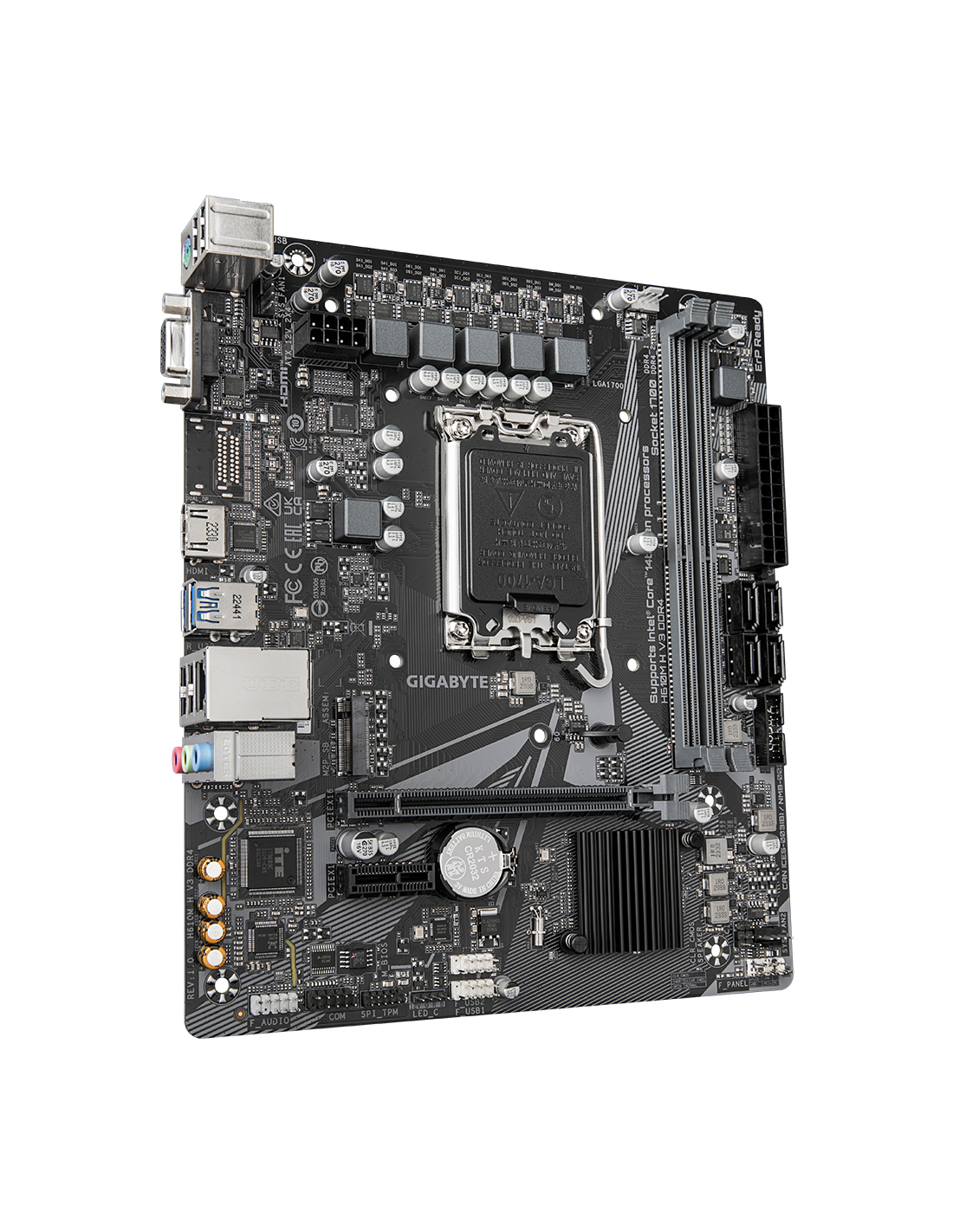 GIGABYTE H610M H V3 DDR4 | Socket LGA 1700 | Intel H610 Express | 2xDDR4 | Micro ATX | Moederbord