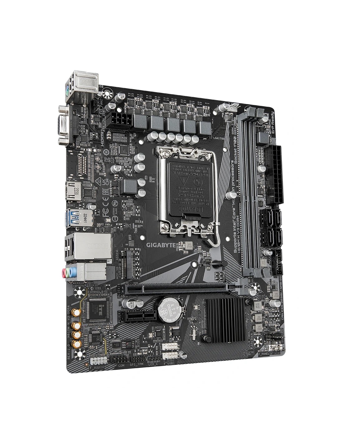 GIGABYTE H610M H V3 DDR4 | Socket LGA 1700 | Intel H610 Express | 2xDDR4 | Micro ATX | Moederbord