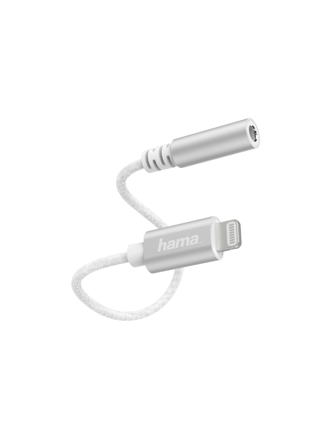 Hama Aux-adapter Lightning – 3,5-mm-jack-aansluiting, wit