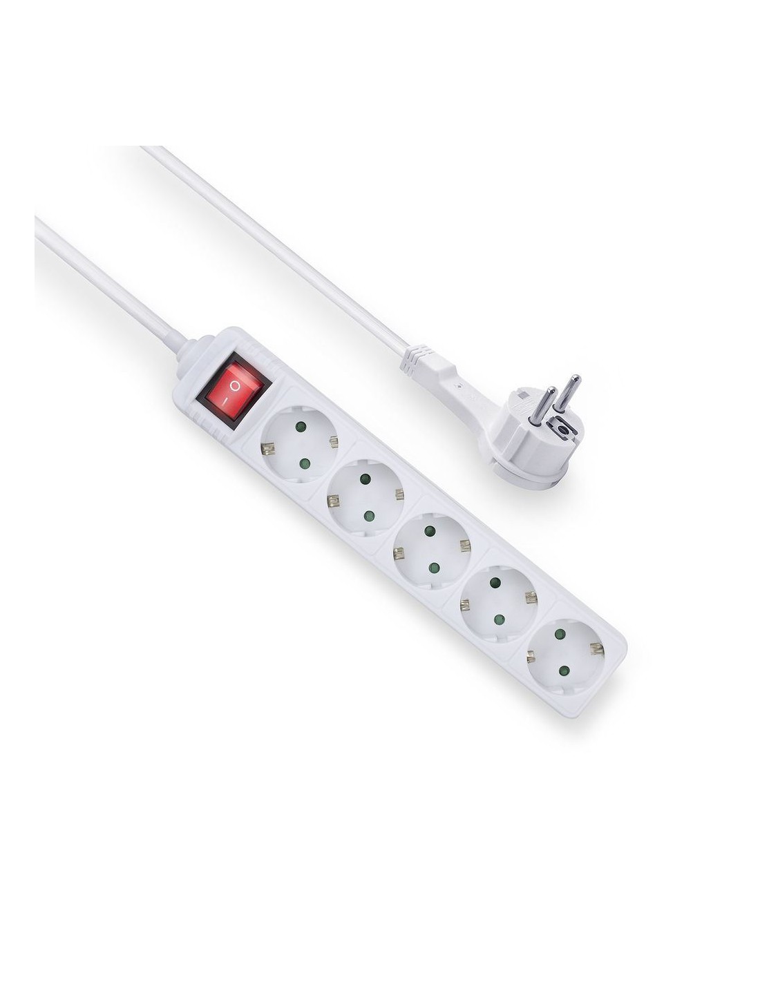 ACT AC2455 | Stekkerdoos | 5 Stopcontacten | 1,5 m | Binnen | Wit