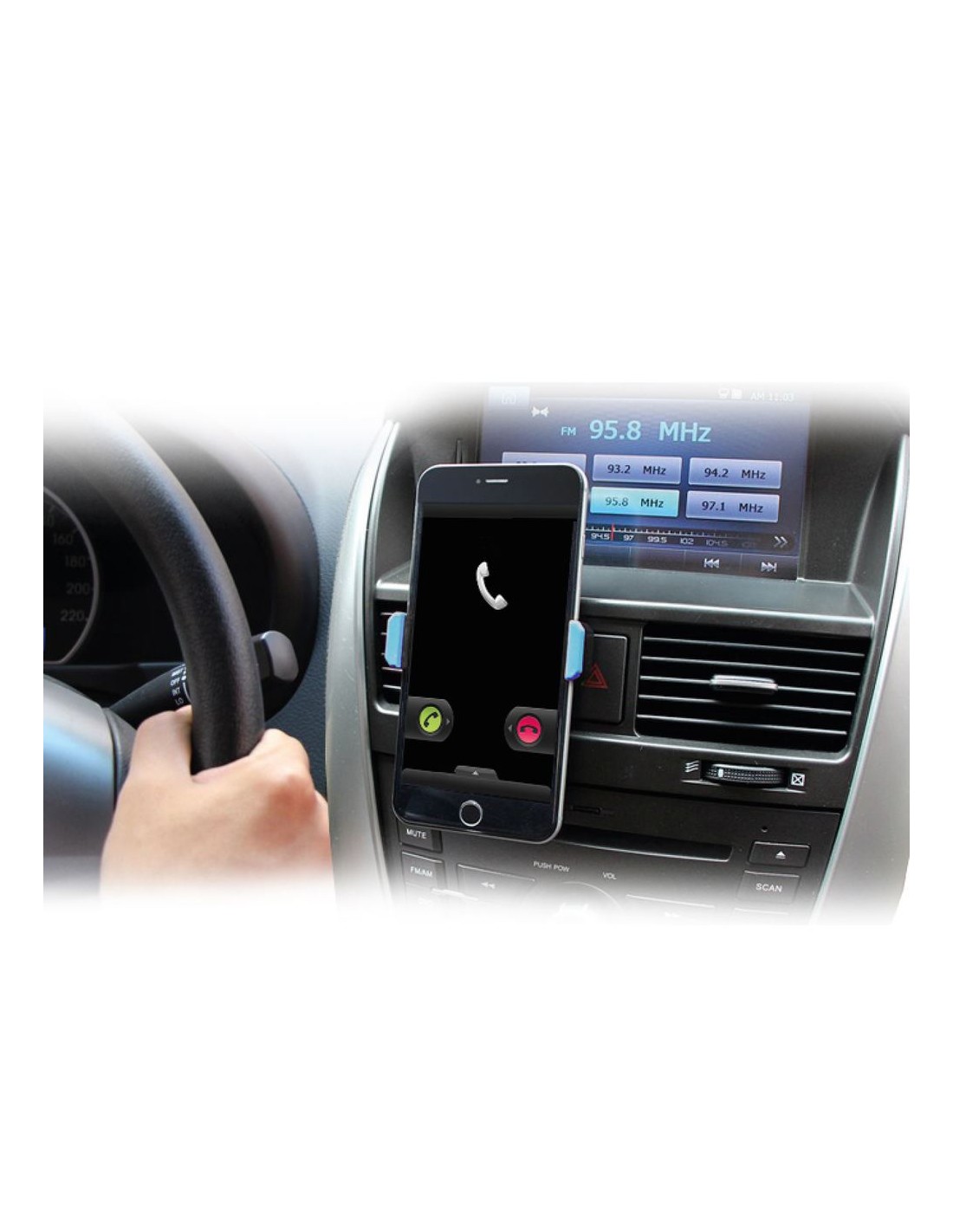 ACT AC9000 | Passieve Telefoonhouder voor in de Auto | Zwart | Set van 25 stuks