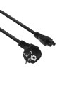 ACT AC3310 | Elektriciteitssnoer | 2 Meter | CEE7/7 naar C5 Stekker (3-Pin) | Zwart