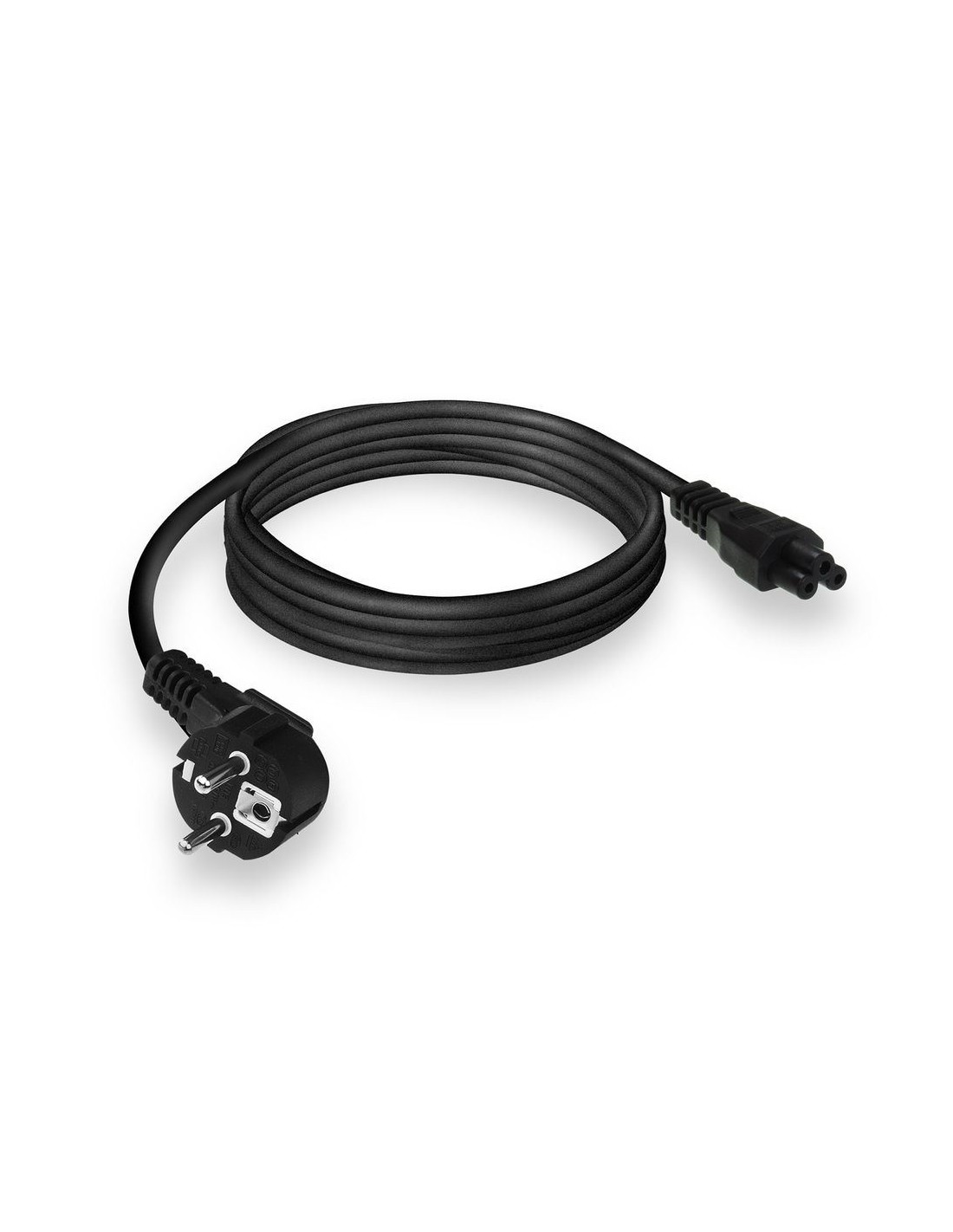 ACT AC3310 | Elektriciteitssnoer | 2 Meter | CEE7/7 naar C5 Stekker (3-Pin) | Zwart