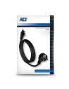 ACT AC3310 | Elektriciteitssnoer | 2 Meter | CEE7/7 naar C5 Stekker (3-Pin) | Zwart