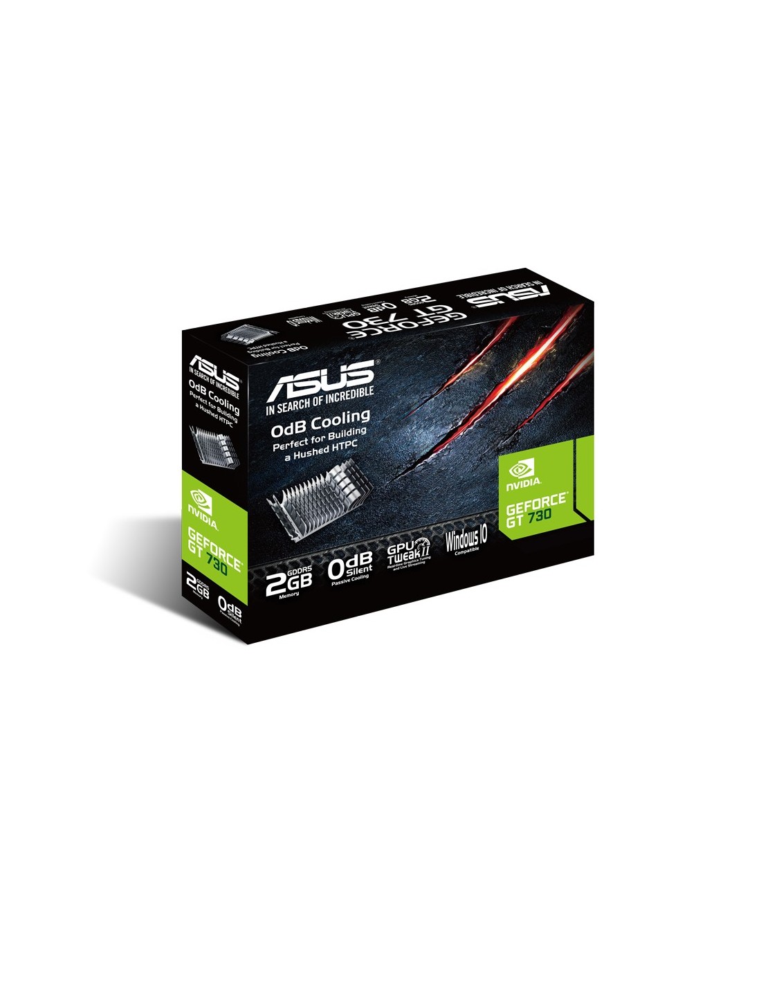 Asus GeForce GT 730 | 2GB GDDR5 VRAM | Low Profile | Videokaart | GPU | Nvidia