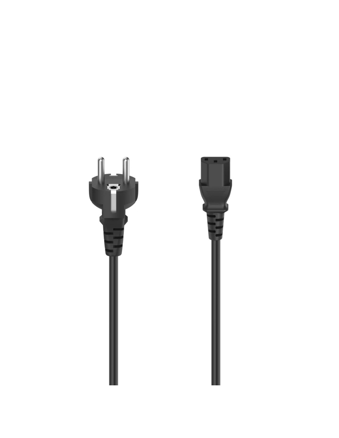 Hama Netsnoer, geaarde stekker - 3-polige koppeling, 1,5 m, zwart