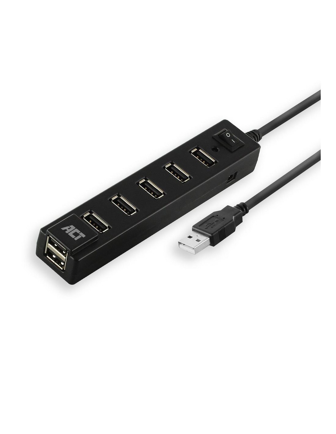 ACT AC6215 | USB 2.0 Interface Hub | 480 Mbps | Zwart
