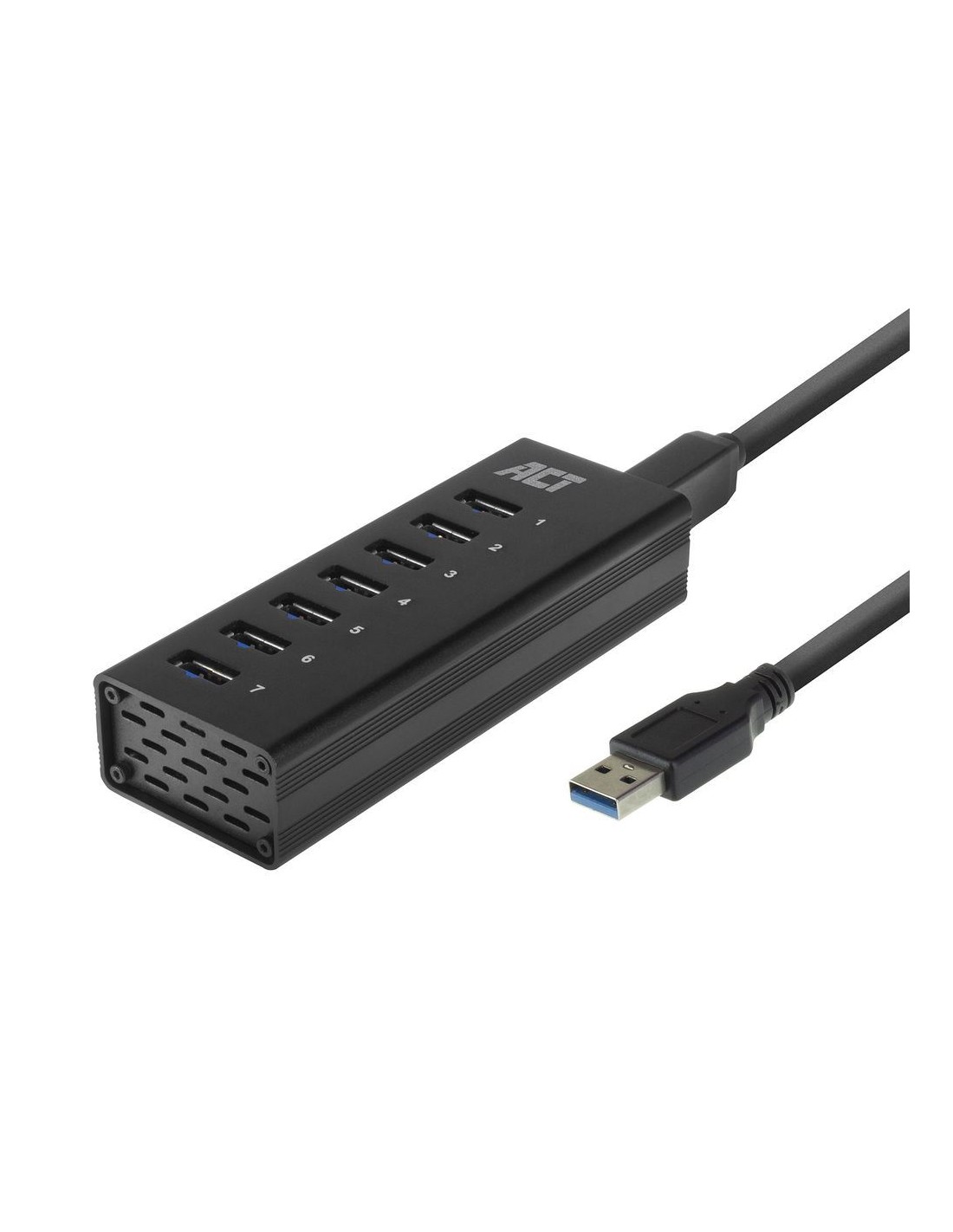 ACT AC6315 interface hub USB 3.2 Gen 1 (3.1 Gen 1) Type-A 5000 Mbit/s Zwart