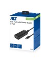 ACT AC6315 interface hub USB 3.2 Gen 1 (3.1 Gen 1) Type-A 5000 Mbit/s Zwart