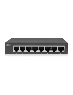 ACT AC4418 | Unmanaged Switch | 8 Poorten | Gigabit Ethernet | Grijs | Plug & Play