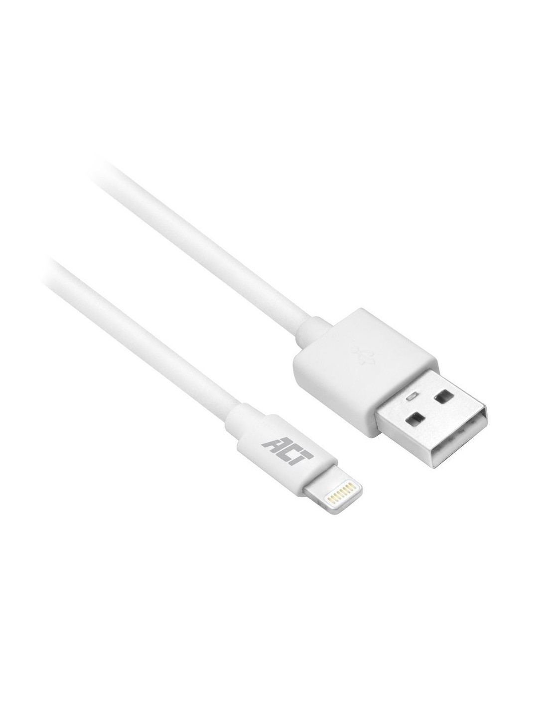 ACT kabel | USB-A naar Lightning | 1 m | Wit | AC3011