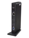ACT AC7049 | USB-C A Multiport Docking Station | 2x HDMI (2048x1152) + Ethernet + 6x USB + Audio | Zwart