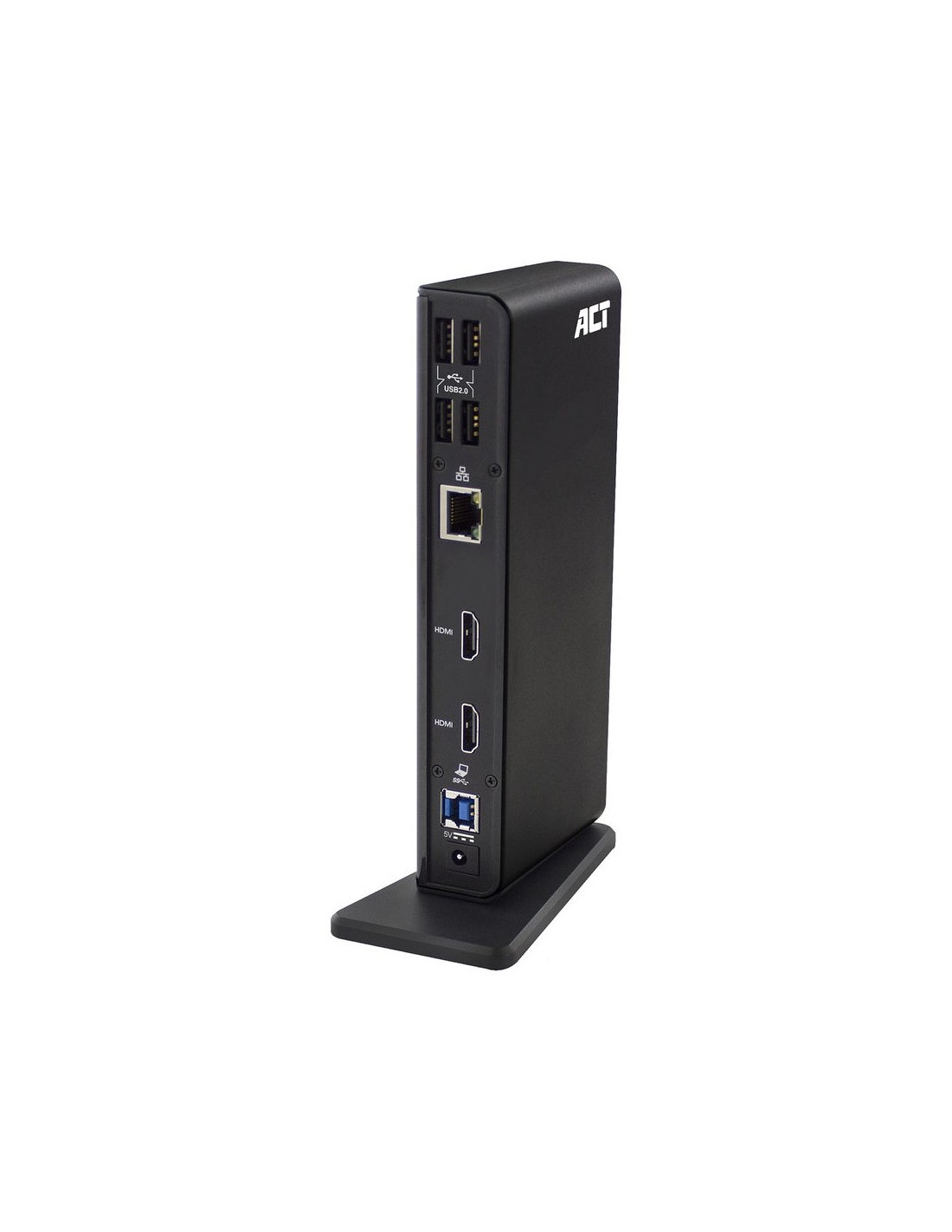 ACT AC7049 | USB-C A Multiport Docking Station | 2x HDMI (2048x1152) + Ethernet + 6x USB + Audio | Zwart