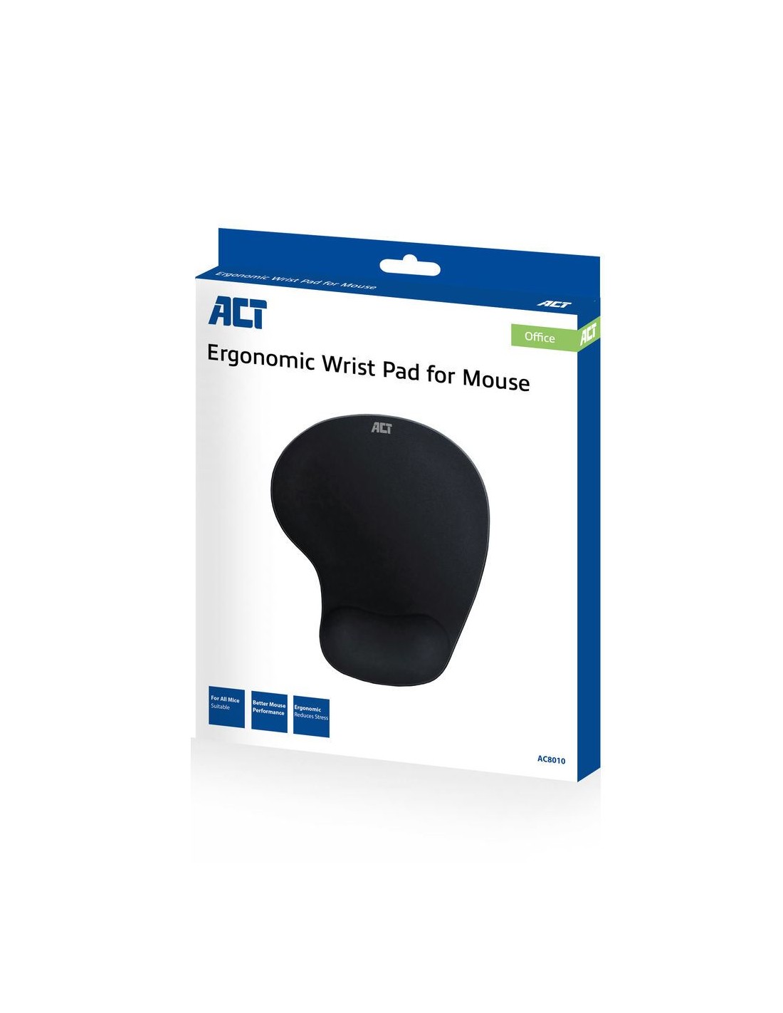 ACT AC8010 | Ergonomische Muismat | Zwart