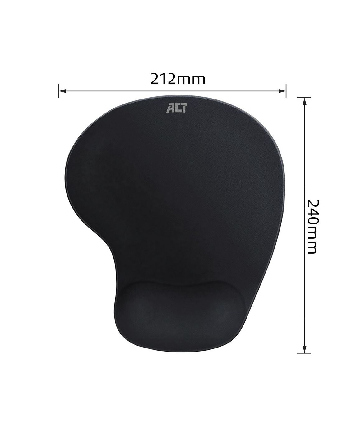 ACT AC8010 | Ergonomische Muismat | Zwart