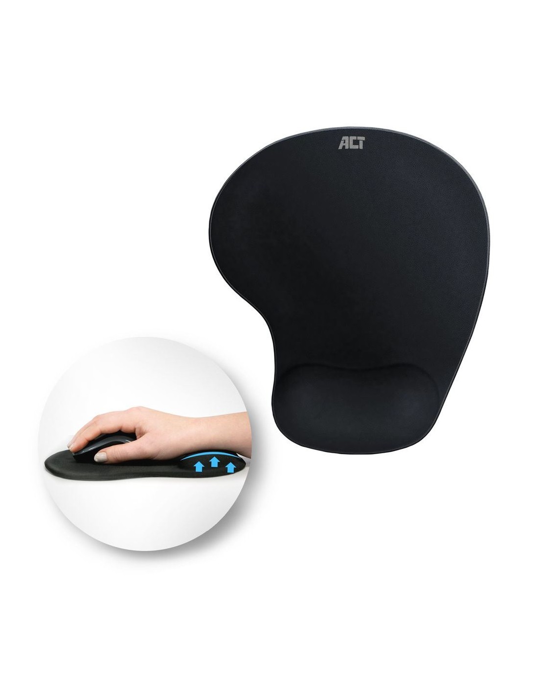 ACT AC8010 | Ergonomische Muismat | Zwart