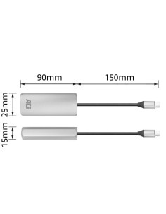 ACT AC7335 | USB-C naar Gigabit Ethernet Adapter | 10 100 1000 Mbps | Plug & Play 2