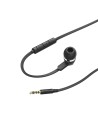 Oordopjes Joy, in-ear, microfoon, platte kabel, zwart