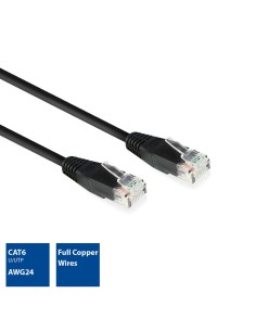 ACT netwerkkabel | Cat6 | U UTP (UTP) | 5 m | Zwart | AC4005 2