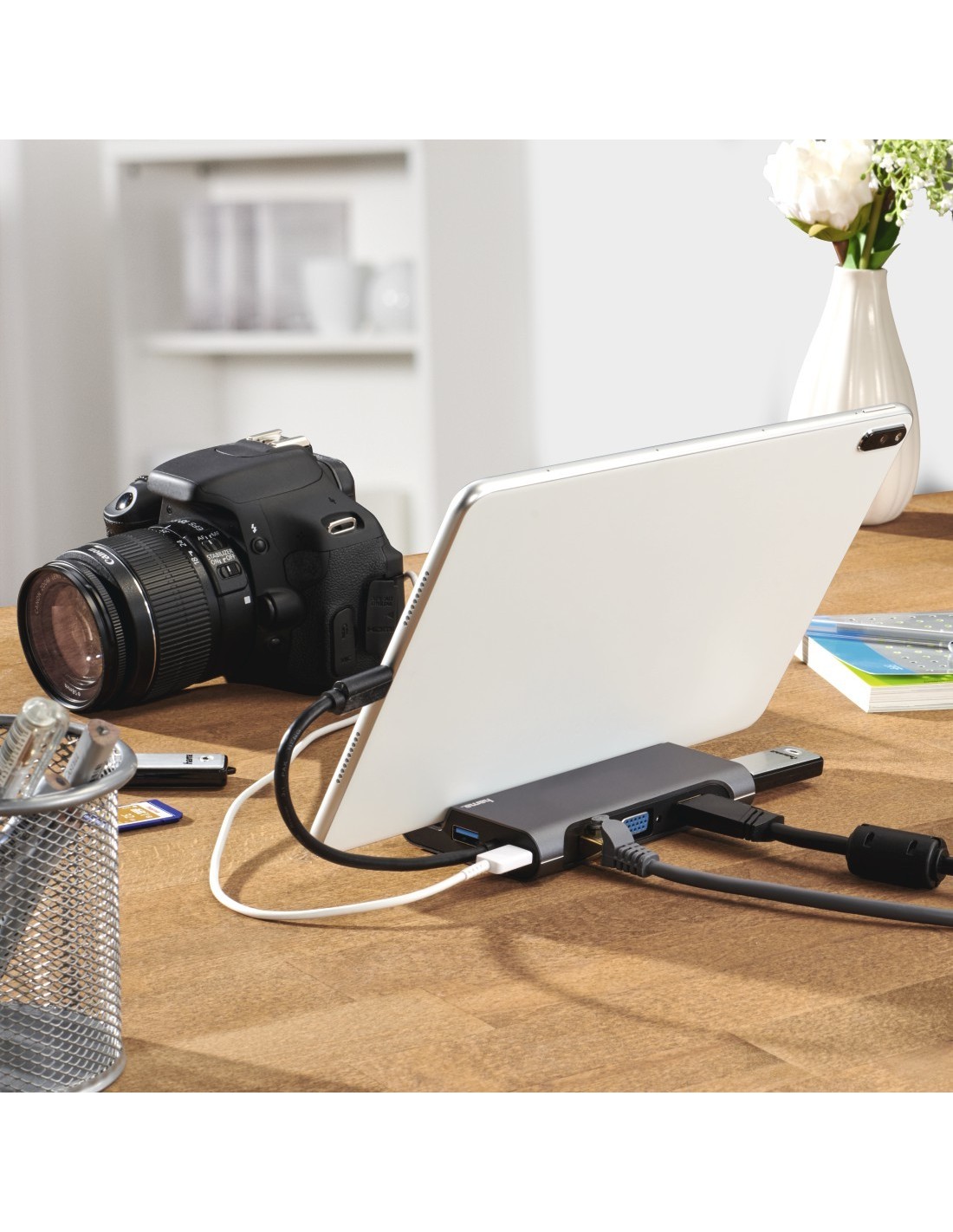 USB-C Connect2Mobile, 7-poorts, 3x USB-A, USB-C, VGA, HDMI, LAN ethernet