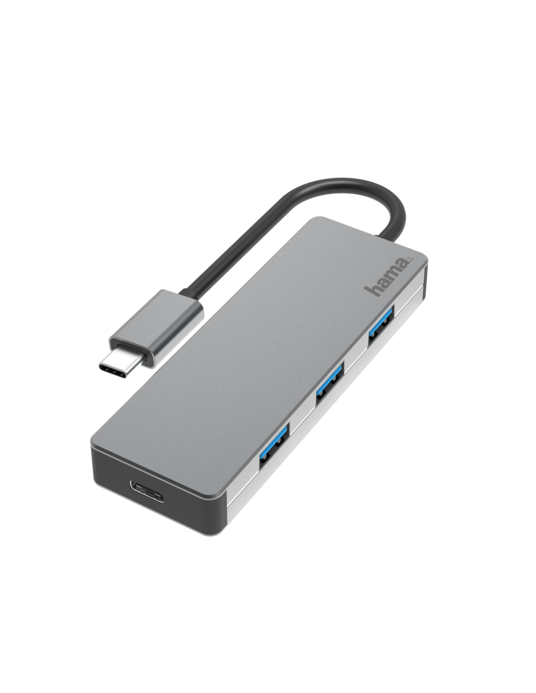 USB-C-hub, 4-poorts, USB 3.2 Gen2, 10 Gbit/s, alu