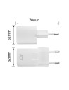 USB-C Charger Mini 110-240V 1 port GaNFast 33W white iPhone 12/13