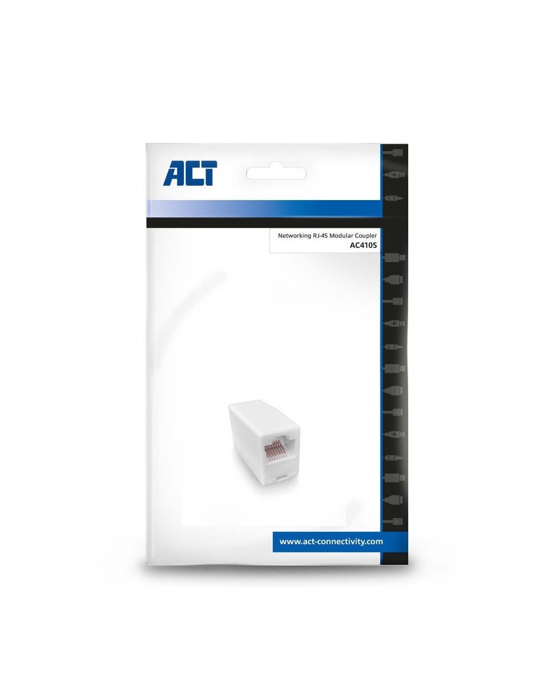 ACT AC4105 kabel-verlengstuk | RJ-45 | Wit