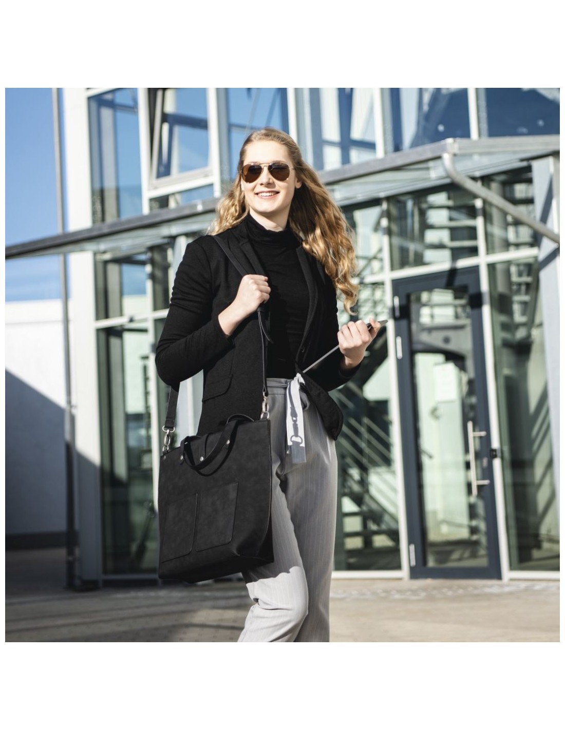 Laptop-tas Classy, Shopper, tot 40 cm (15,6), zwart