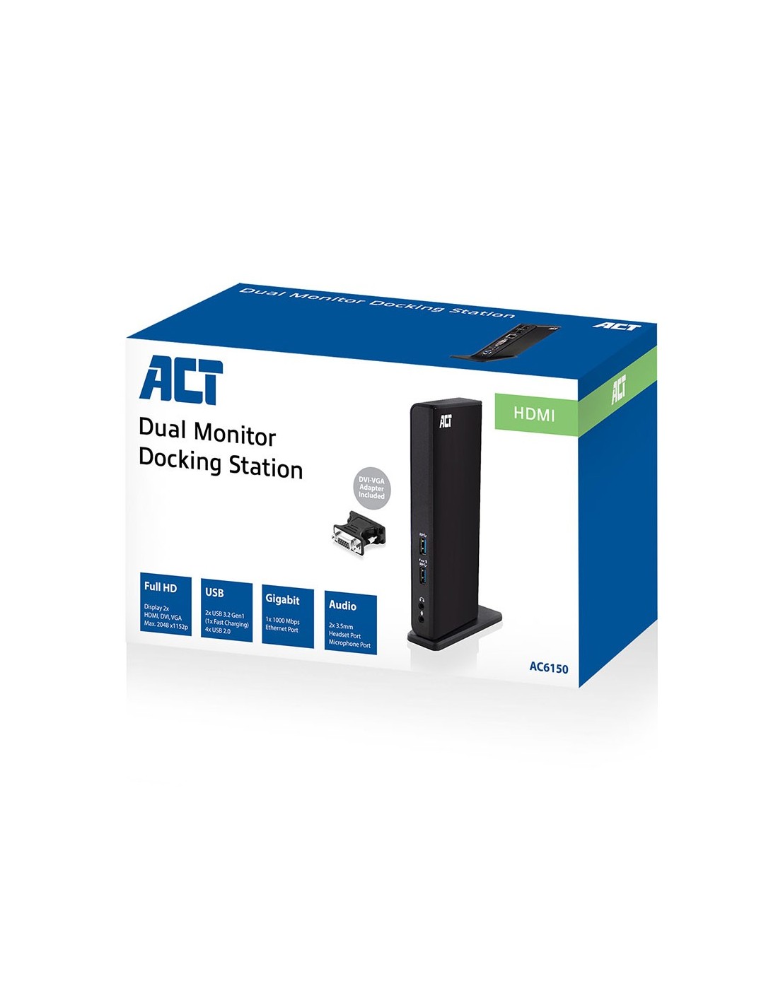 ACT USB 3.2 Dual display universal docking station